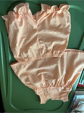 Penelope Mack Peach Ruffle Top and Skirt Matching Set